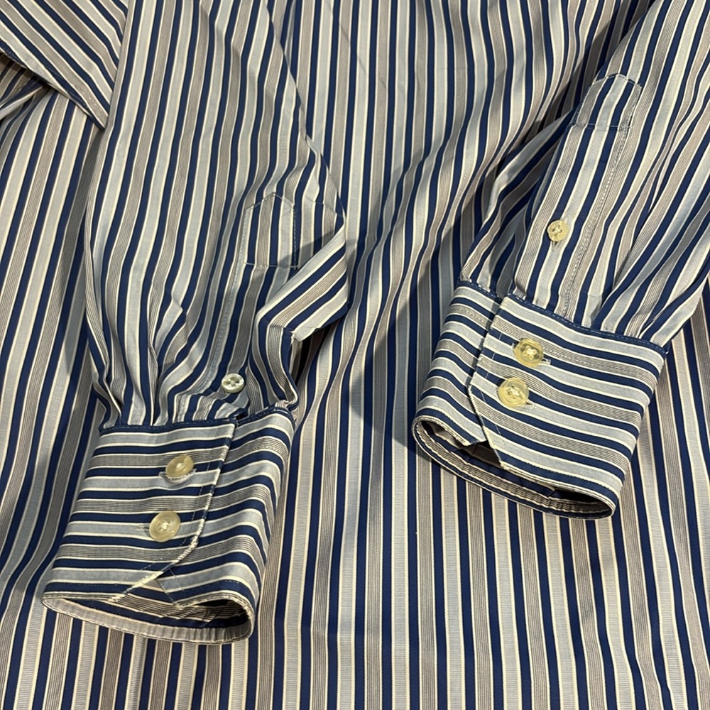 Boss Men's Dress Shirts - Navy, Pink, and Blue Stripes - Picture 7 of 16